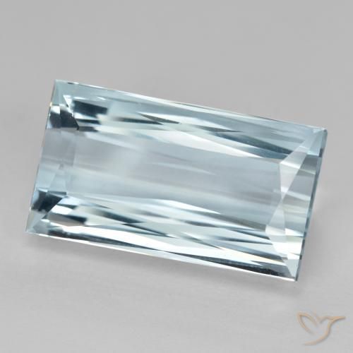 10.58ct 天然 浅蓝色 蓝晶, 狭长方形, VVS