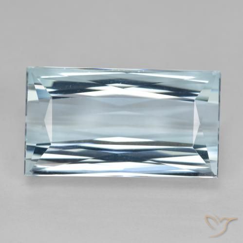 10.58克拉天然蓝晶，狭长方形，VVS