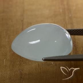15.88克拉天然蓝晶，梨形，半透明
