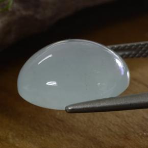 8.61克拉天然蓝晶，椭圆形切割，半透明