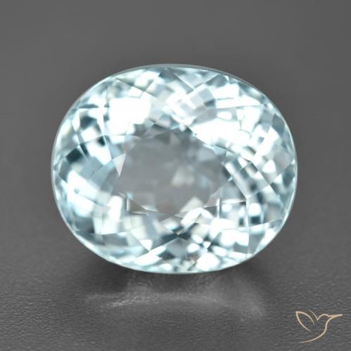 6.52ct 天然 浅蓝色 蓝晶, 椭圆形, VVS