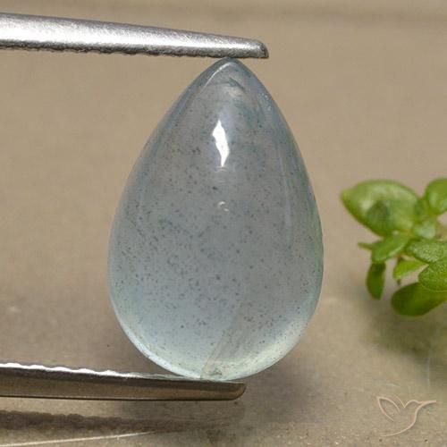 3.39ct 天然 浅蓝绿色 蓝晶, 梨形, 半透明