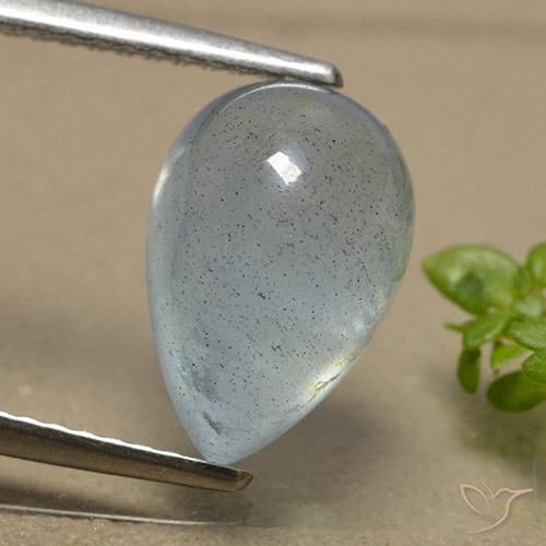 3.39克拉天然蓝晶，梨形，半透明