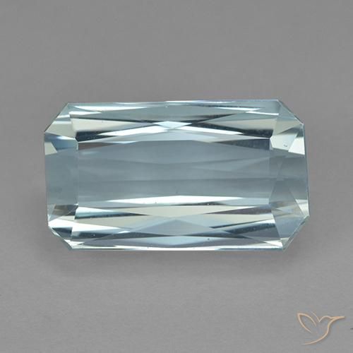 9.70克拉天然海蓝宝石，祖母绿式切割，16.3×9.4毫米，VVS