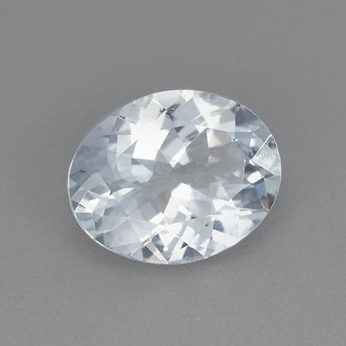 1.92克拉天然白色海蓝宝石，椭圆形切割，9.9×7.9毫米，VVS