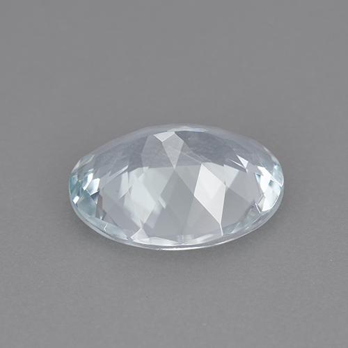 1.92克拉天然白色海蓝宝石，椭圆形切割，9.9×7.9毫米，VVS