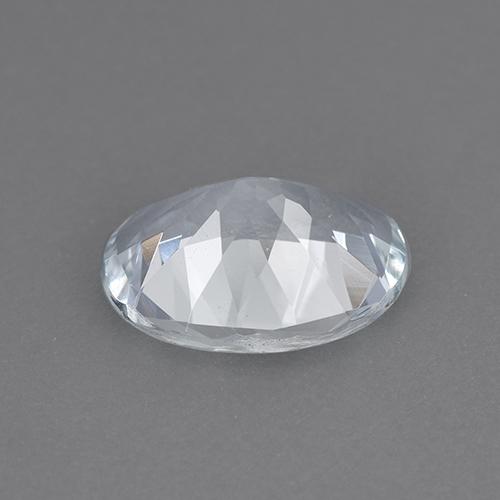 1.33克拉天然白色海蓝宝石，椭圆形切割，8.9×6.8毫米，VVS