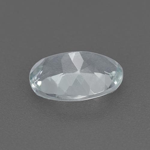1.13克拉天然白色海蓝宝石，椭圆形切割，8.1×6毫米，VVS