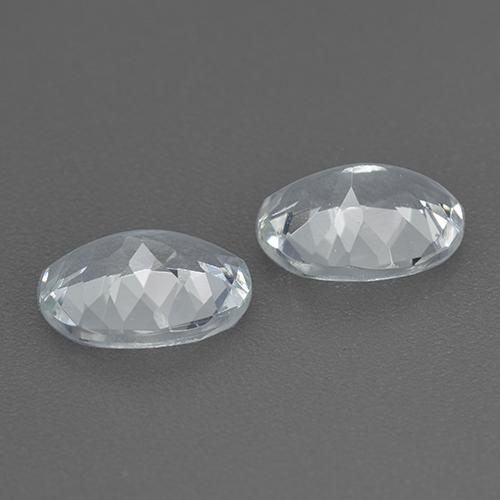1.98天然白色海蓝宝石，椭圆形切割，8×6.1毫米，VS