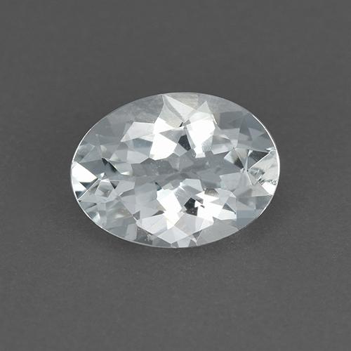 0.90克拉天然白色海蓝宝石，椭圆形切割，7.9×5.9毫米，VVS