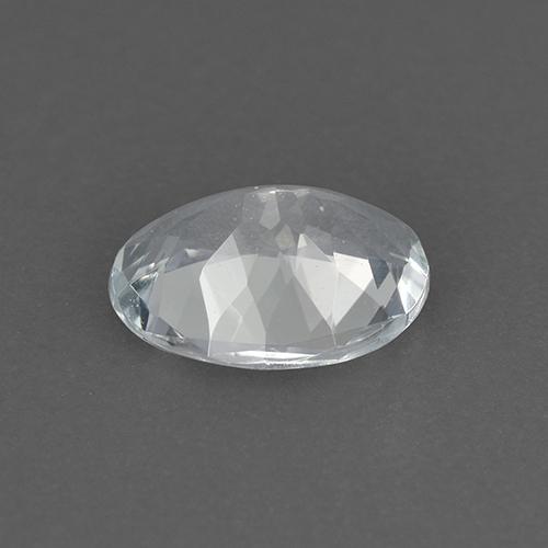 0.90克拉天然白色海蓝宝石，椭圆形切割，7.9×5.9毫米，VVS