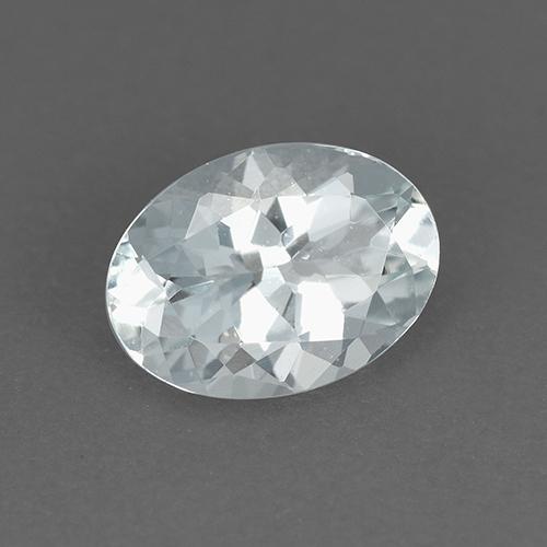 0.87克拉天然白色海蓝宝石，椭圆形切割，7.7×5.7毫米，VVS-VS