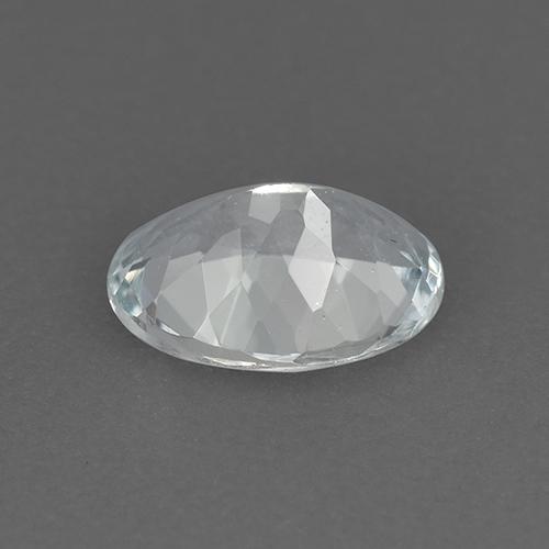0.87克拉天然白色海蓝宝石，椭圆形切割，7.7×5.7毫米，VVS-VS