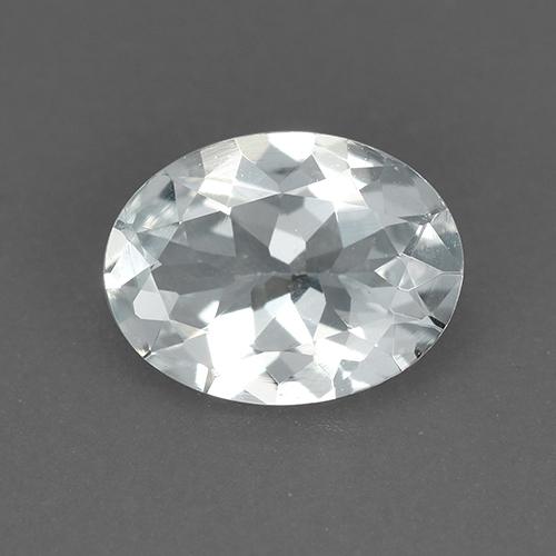 0.88克拉天然白色海蓝宝石，椭圆形切割，8×6.1毫米，VVS
