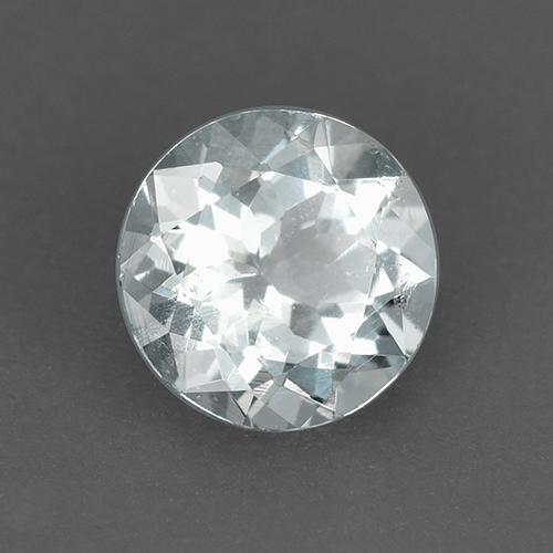 0.70克拉天然白色海蓝宝石，圆形切割，5.93毫米，VVS-VS