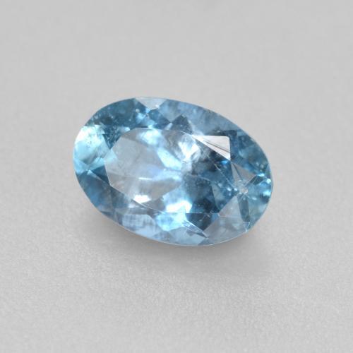 0.44克拉天然海蓝宝石，椭圆形切割，6.1×4.2毫米，VS-SI