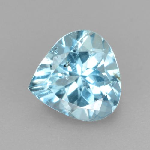0.38克拉天然海蓝宝石，梨形，5.2×5毫米，SI