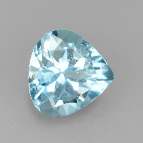 0.38克拉天然海蓝宝石，梨形，5.2×5毫米，SI