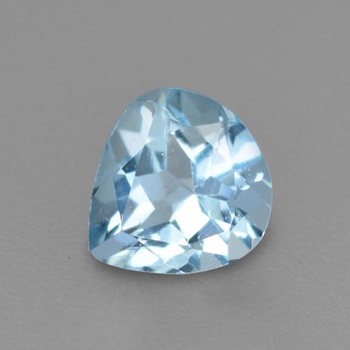 0.33克拉天然海蓝宝石，梨形，4.9×4.7毫米，VS