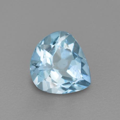 0.33克拉天然海蓝宝石，梨形，4.9×4.7毫米，VS