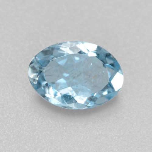 0.65克拉天然海蓝宝石，椭圆形切割，7.1×5.1毫米，VS-SI