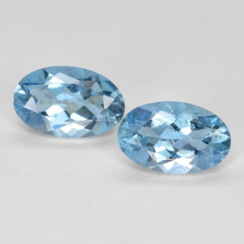 0.41天然海蓝宝石，椭圆形切割，5×3.2毫米，VS-SI
