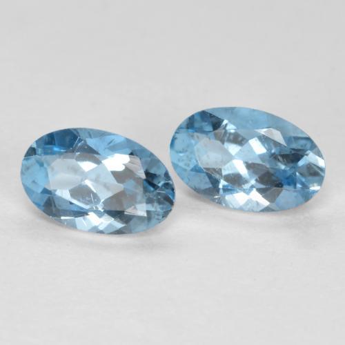 0.41天然海蓝宝石，椭圆形切割，5×3.2毫米，VS-SI