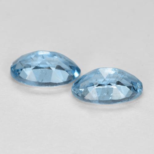 0.41天然海蓝宝石，椭圆形切割，5×3.2毫米，VS-SI