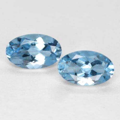0.45天然海蓝宝石，椭圆形切割，5.1×3.2毫米，VS-SI