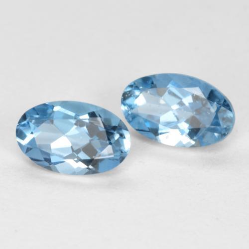 0.45天然海蓝宝石，椭圆形切割，5.1×3.2毫米，VS-SI