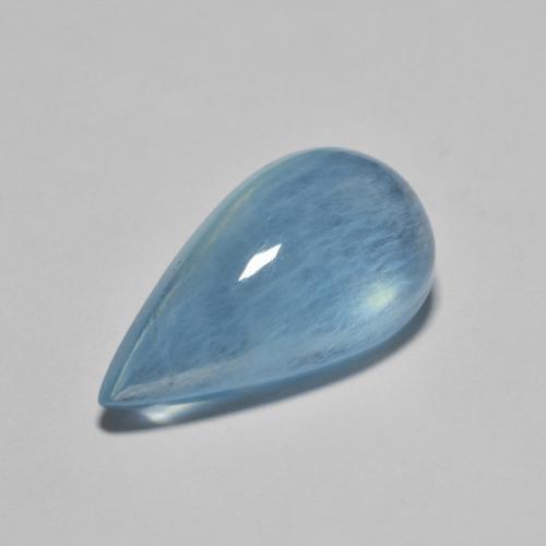 5.79克拉天然海蓝宝石，梨形，18.1×9.8毫米，透明