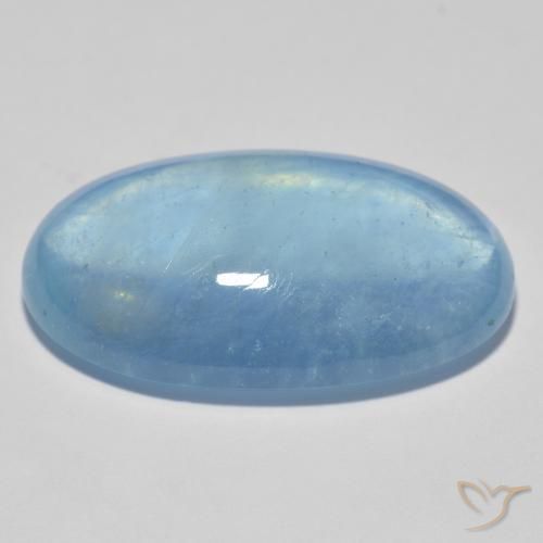 21.62克拉天然蓝晶，椭圆形，透明