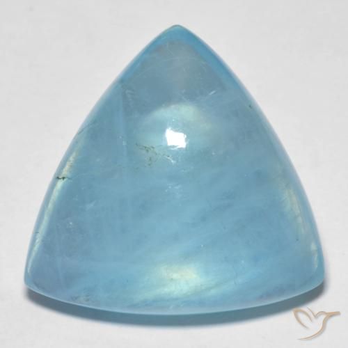 27.44ct 天然 水蓝 蓝晶, 胖三角形, 透明