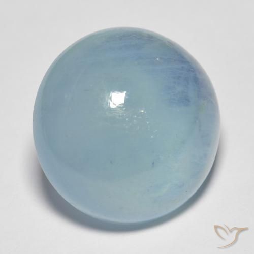 17.01克拉天然蓝晶，圆形的，透明