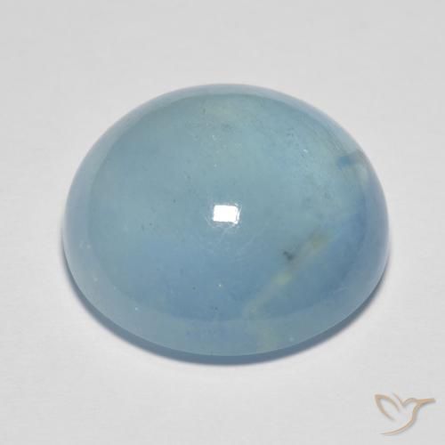 17.01克拉天然蓝晶，圆形的，透明