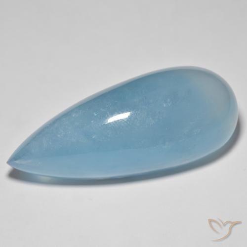 71.19克拉天然蓝晶，梨形，半透明