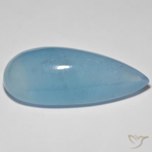71.19克拉天然蓝晶，梨形，半透明