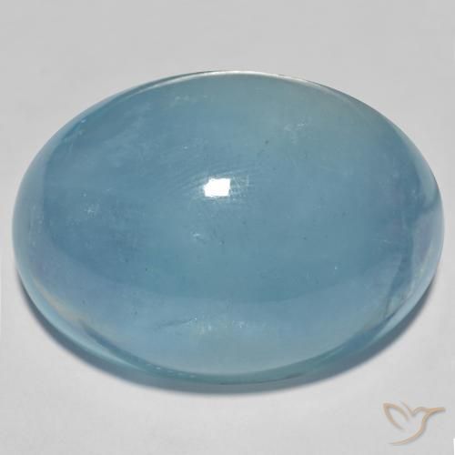 56.93ct 天然 浅青色 蓝晶, 椭圆形, 半透明