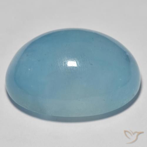 56.93克拉天然蓝晶，椭圆形，半透明