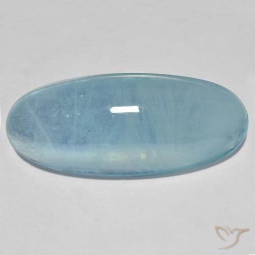 31.34ct 天然 浅蓝绿色 蓝晶, 椭圆形, 透明