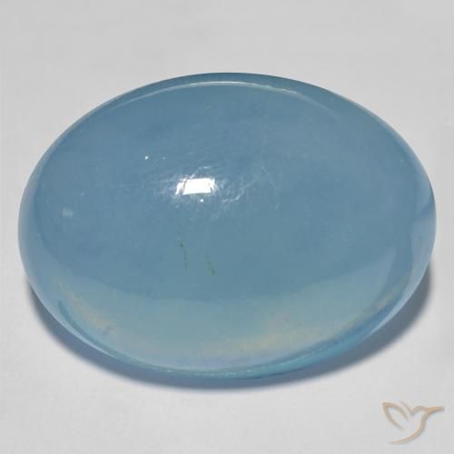 27.91ct 天然 浅青色 蓝晶, 椭圆形, 半透明
