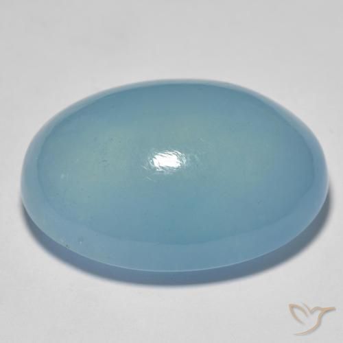 27.91克拉天然蓝晶，椭圆形，半透明