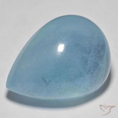 49.00ct 天然 浅青色 蓝晶, 梨形, 透明