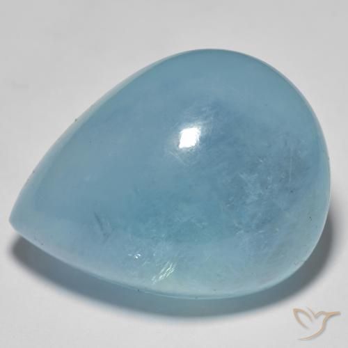 49.00克拉天然蓝晶，梨形，透明