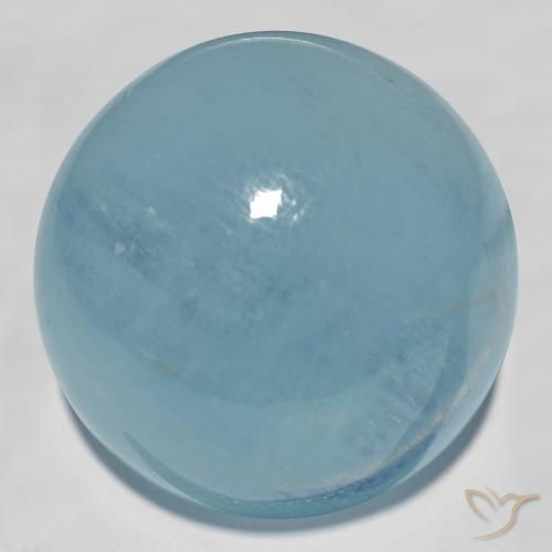 31.66克拉天然蓝晶，圆形的，透明