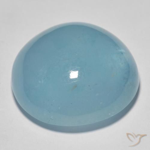 31.66克拉天然蓝晶，圆形的，透明