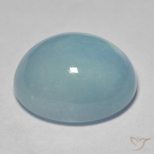 23.48克拉天然蓝晶，椭圆形，透明