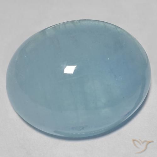 41.14克拉天然蓝晶，椭圆形，透明