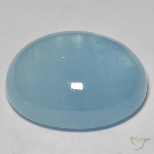 41.14克拉天然蓝晶，椭圆形，透明