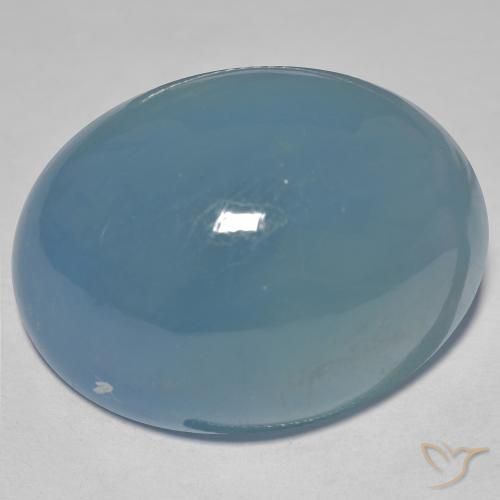 63.50ct 天然 浅青色 蓝晶, 椭圆形, 半透明